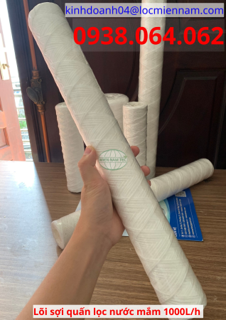 Lõi lọc nước mắm sợi quấn 5µm công suất 1000L/h