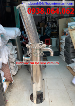 Bình 1 túi lọc siro 20m3/h inox 304 dày 3mm Bình 1 túi lọc siro 20m3/h inox 304 dày 3mm