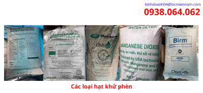Các loại vật liệu có thể dùng để xử lý nước giếng nhiễm phèn