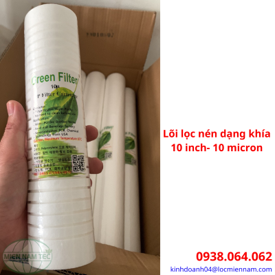 Lõi lọc nén dạng khía 10 inch - 10 micron