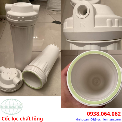 Cốc lọc chất lỏng PP trắng đục lọc nước gia đình