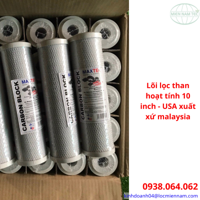 Lõi lọc than hoạt tính 10 inch - USA xuất xứ malaysia