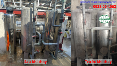 Dịch vụ thay hạt nhựa làm mềm nước cấp lò hơi công suất 10m3/h