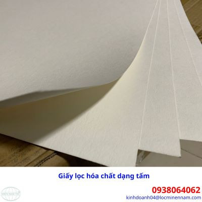 Giấy lọc hóa chất dạng tấm Giấy lọc hóa chất dạng tấm