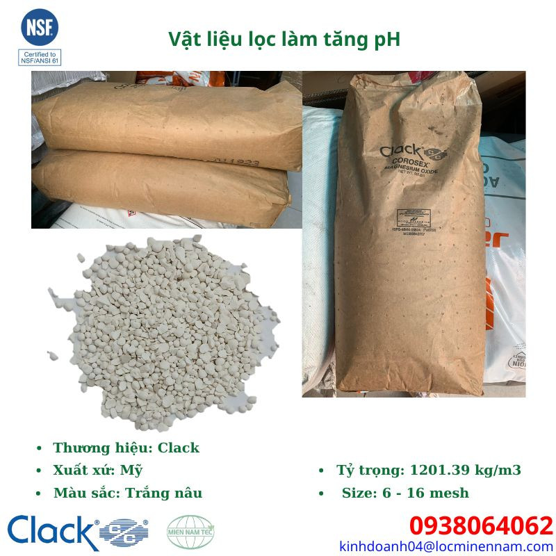 Vật liệu lọc làm tăng pH