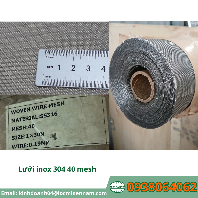Lưới inox 304 40 mesh