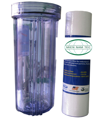 Cốc lọc nhựa trong suốt 10 inch