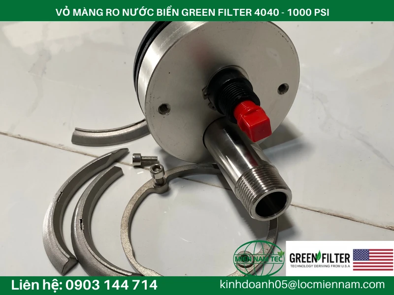 VỎ MÀNG RO NƯỚC BIỂN GREEN FILTER 4040 - 1000 PSI