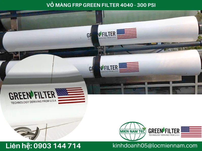 VỎ MÀNG FRP GREEN FILTER 4040 - 300 PSI