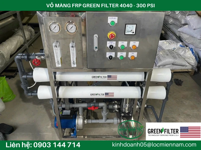 VỎ MÀNG FRP GREEN FILTER 4040 - 300 PSI