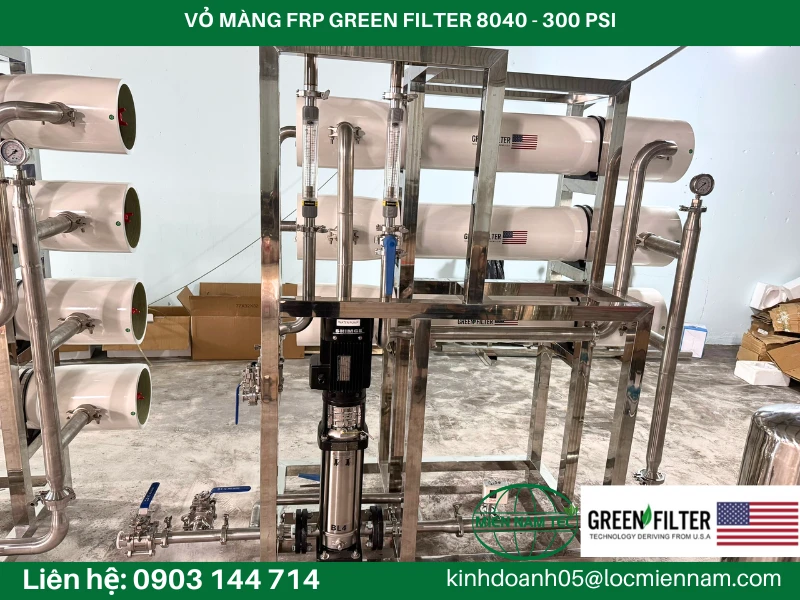 VỎ MÀNG FRP GREEN FILTER 8040 - 300 PSI