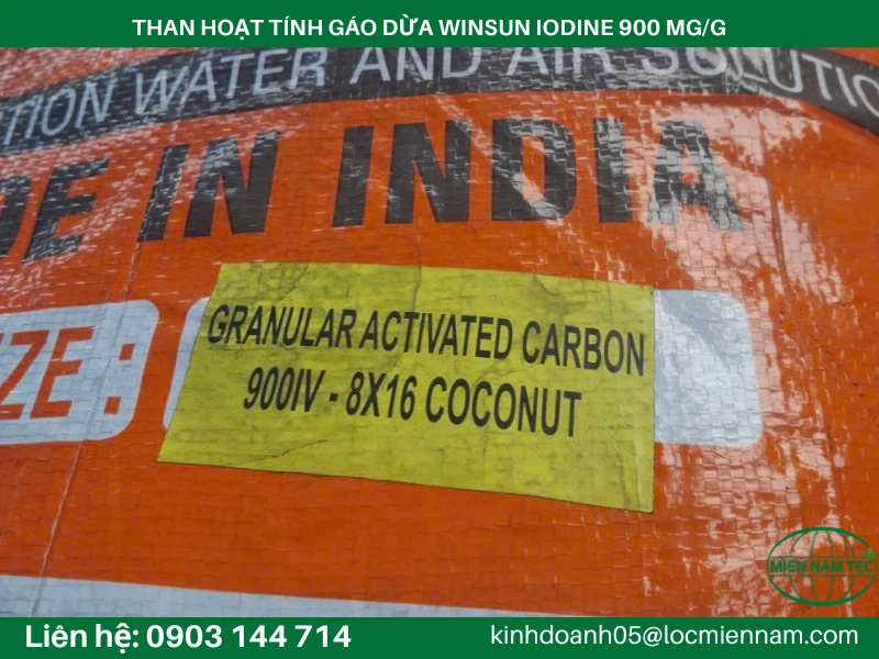 THAN HOẠT TÍNH GÁO DỪA WINSUN IODINE 900 MG/G