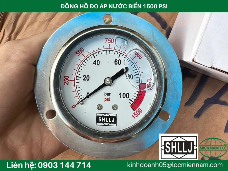 ĐỒNG HỒ ĐO ÁP NƯỚC BIỂN 1500 PSI