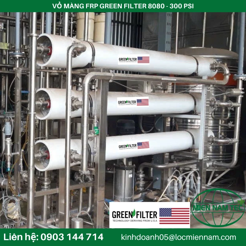 VỎ MÀNG FRP GREEN FILTER 8080 - 300 PSI
