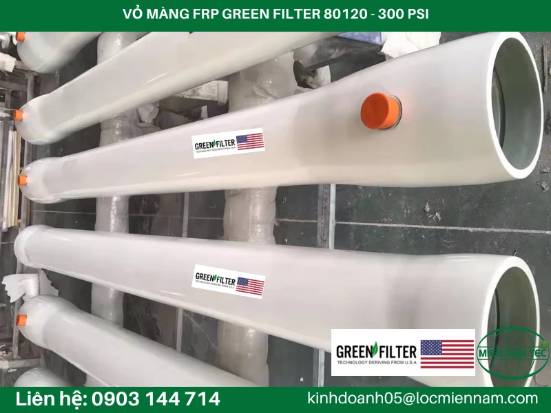 VỎ MÀNG FRP GREEN FILTER 80120 - 300 PSI