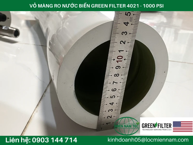 VỎ MÀNG RO NƯỚC BIỂN GREEN FILTER 4021 - 1000 PSI