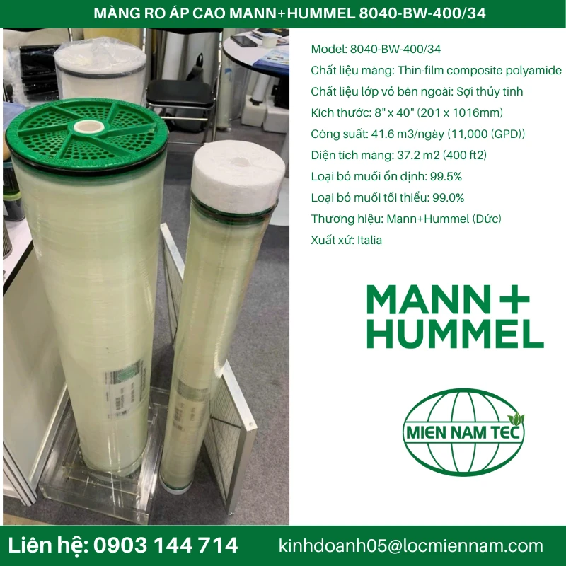 MÀNG RO ÁP CAO MANN+HUMMEL 8040-BW-400/34
