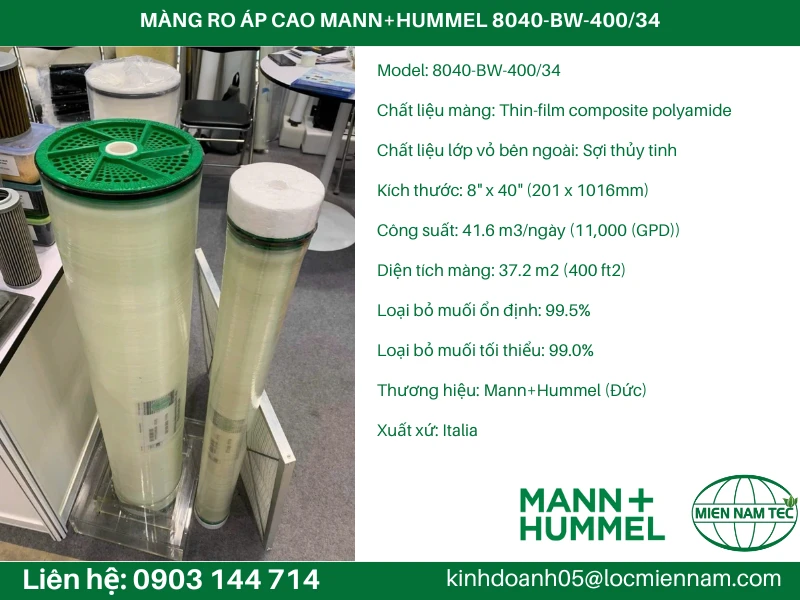 MÀNG RO ÁP CAO MANN HUMMEL 8040-BW-400/34